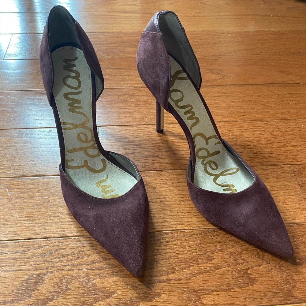 Sam Edelman purple suede heels